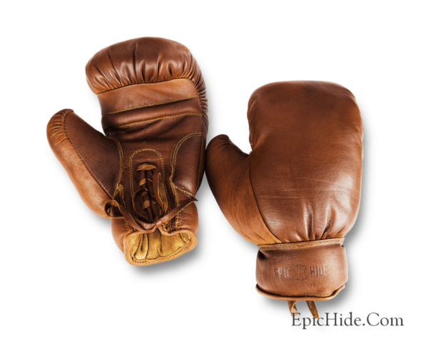 Vintage Leather Boxing Gloves - Image 2