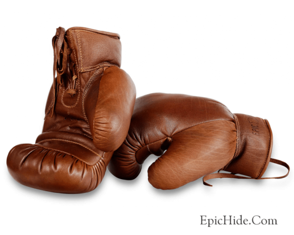 Vintage Leather Boxing Gloves - Image 3