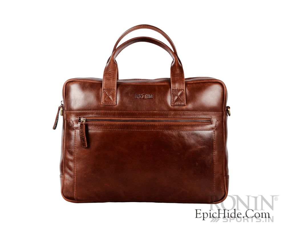 Vintage Leather Laptop Bag 02 - Image 3