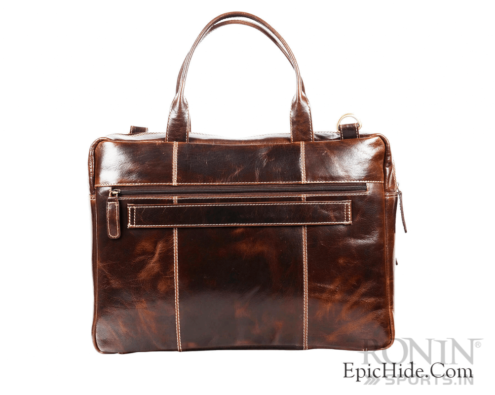 Vintage Leather Laptop Bag 06 - Image 2