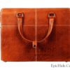 Vintage Leather Laptop Bag - Image 2