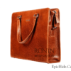 Vintage Leather Laptop Bag - Image 3