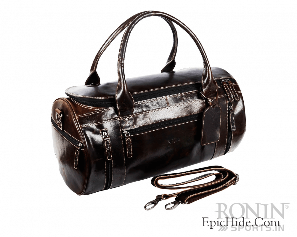 Vintage Leather Duffel Bags - Image 2