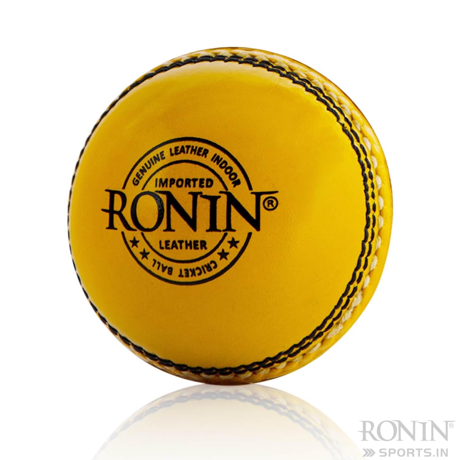 Ronin Custom Leather Yellow Indoor Cricket Balls Suppliers and Manufacturers (3)